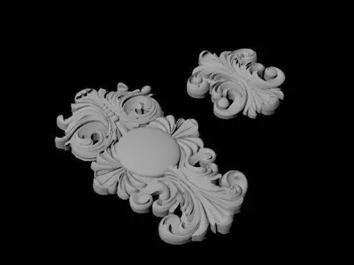 Central decor ornament for furniture 3D model 324
