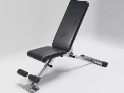 Gym Weight Bench Low-poly 3D model