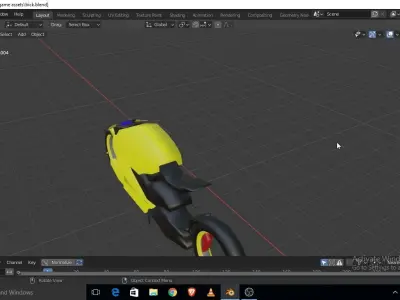 low polly bike  Free low-poly 3D model