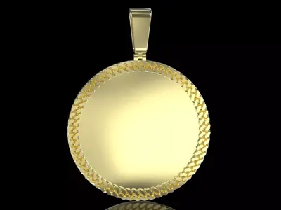 Cuban Link pendant 3 inchs with 2 sizes bails 3D print model