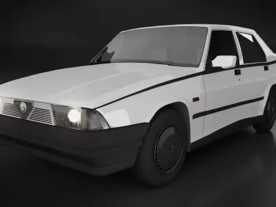 Alfa Romeo75 - vintage car  3D model