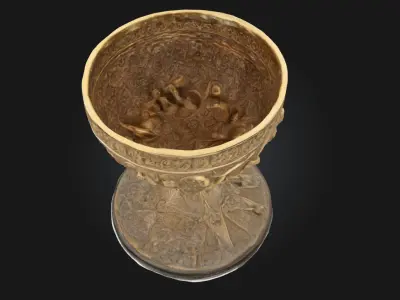 Chalice of Embellished Elegance  A Regal Vessel of Artistry 3D model