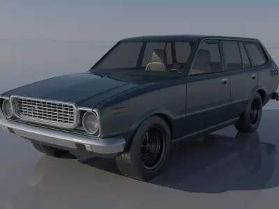 Toyota Corolla 1975 Wagon 3D print model