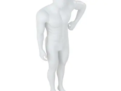 Male white mannequin 98 3D model