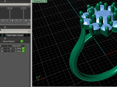 flower hailo ring 3D print model