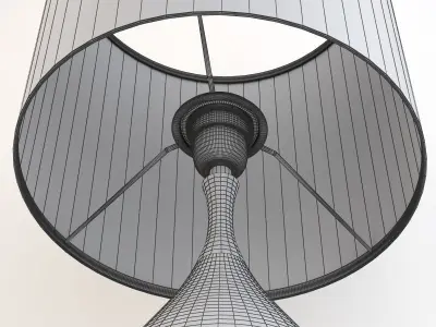 Elegant Faceted Glas Table Lamp 3D model