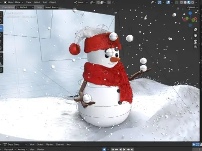 Animated Snowman Juggling 3D model