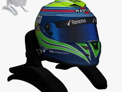 Massa helmet 2017 Low-poly 3D model