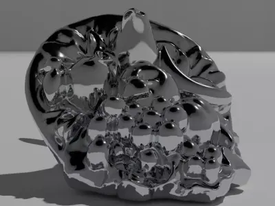 Horn of plenty thanksgiving cornucopia Low-poly 3D model