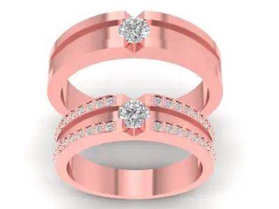 Elegant Crossover Double Band Ring Jewelry Design  2954 3D print model