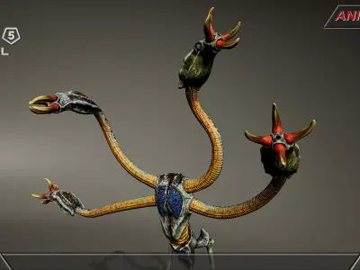 Alien fantasy creature 05 Low-poly 3D model