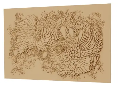 Modern decorative wall panel for cnc  01 3D model