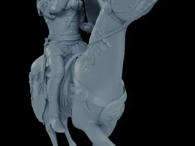 Roman Horseman Chess Piece 3D print model