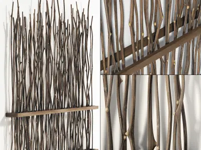 Branch crooked decor bedroom n1 3D model