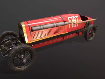 car Fiat Mefistofele Low-poly 3D model