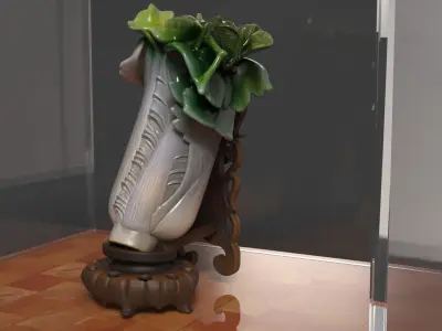 Chinese Jadeite cabbage figure Low-poly 3D model