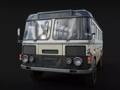 Old Bus Low-poly 3D model from CGTrader