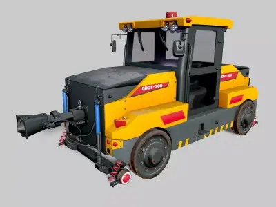 Rail tractors Low-poly 3D model