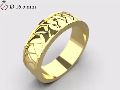 Womens ring size US 6 3D print model