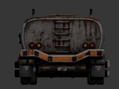 3D model of a rusty old truck Low-poly 3D model