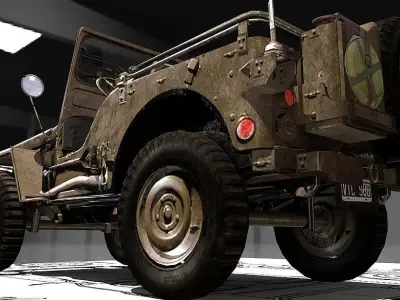 Jeep Willy M-38 Low-poly 3D model