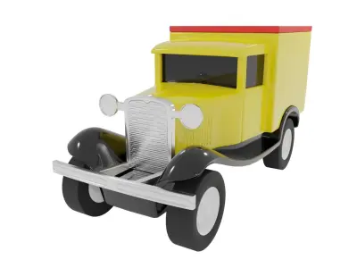 Toy Delivery Truck Low-poly 3D model