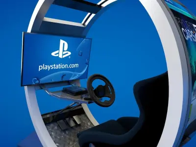 Sony Racing Simulator - Gt Pod - Sony Booth Low-poly 3D model