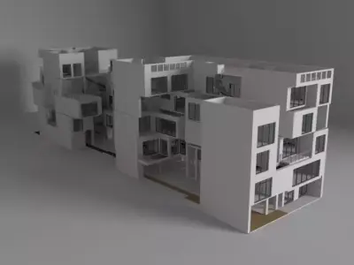 Futuristic building 3D model