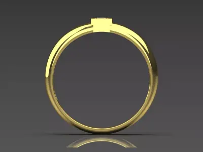 Man solitaire ring modern design model mr0234 3D print model