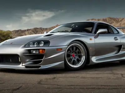 gray supra car 3D model 3D model
