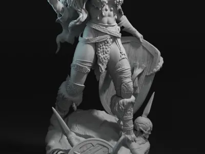 Fan Red Sonja - printable stl 3D print model