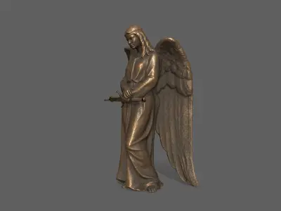 Angel Statue Low-poly 3D model shop