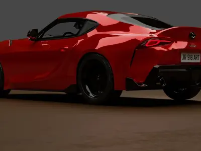 toyota supra sport red edision Low-poly 3D model