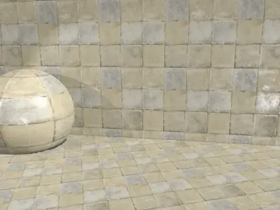 Wall and Floor Tiles Textures pack 1 3D model