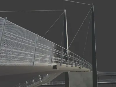 Pedestrian bridge 3D model
