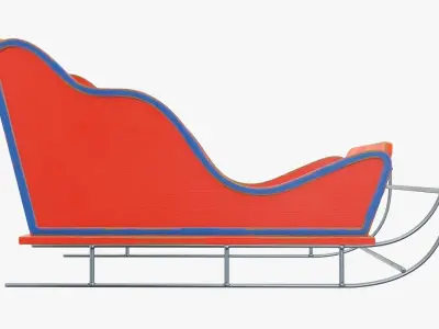 Christmas Santa Claus sleigh 3D model