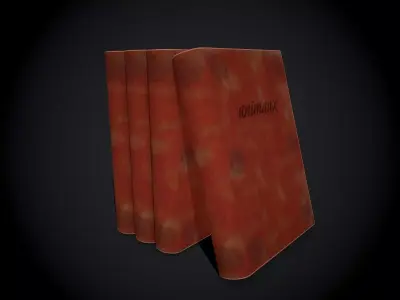 Book Low Poly stack of books Low-poly 3D model