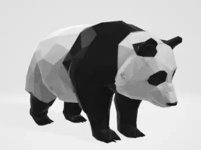 Panda 3D Model Low-poly 3D model
