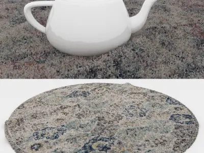 Round Rug Set 148 3D model