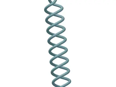 Plastic Spiral Lamp Filament Toy 3D model