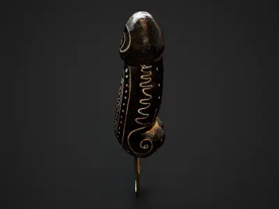 Balinese bottle opener Low-poly 3D model