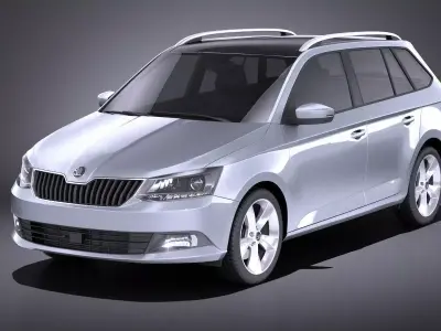 Skoda Fabia Combi 2017 VRAY 3D model