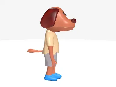 Cartoon Dog - Rigged 3D model