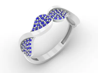 Jewelry Diamond Ring Model RG42 Free 3D print model