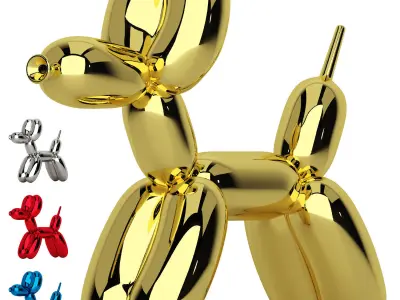 balloon dog 3D model buy