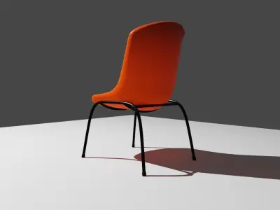 Plastic Shell Chair - Cadeira Concha Low-poly 3D model