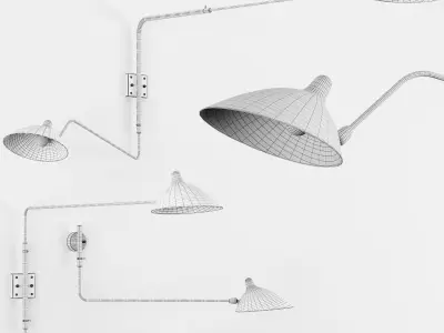 Serge Mouille wall lamp 3D model