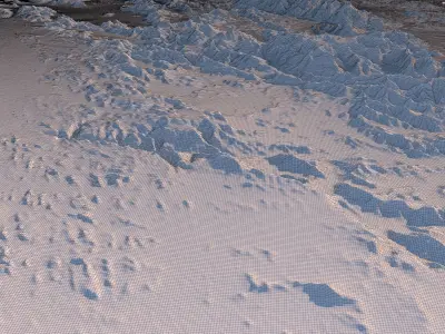 NEOM LINE city terrain model in Saudi Arabia desert 3D model