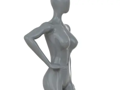 Female gray mannequin 86 3D model