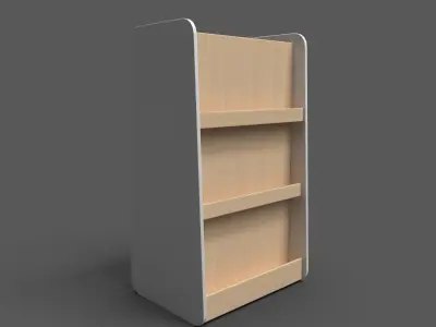 Large Shelf White Low-poly 3D model